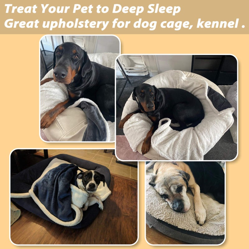 Kritter Planet Dog Blankets for Large Dogs, Soft Fluffy Fleece Pet Blankets for Couch, Sofa, Dog Beds, Car Seats, Creat, Washable, 50x60 inches, Black - Image 5